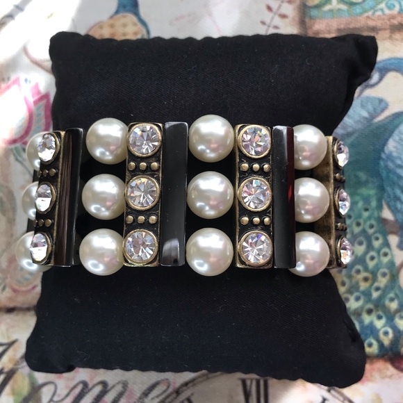 Pearls Swarovski Crystal Genuine Hematite Bracelet - Picture 16 of 16